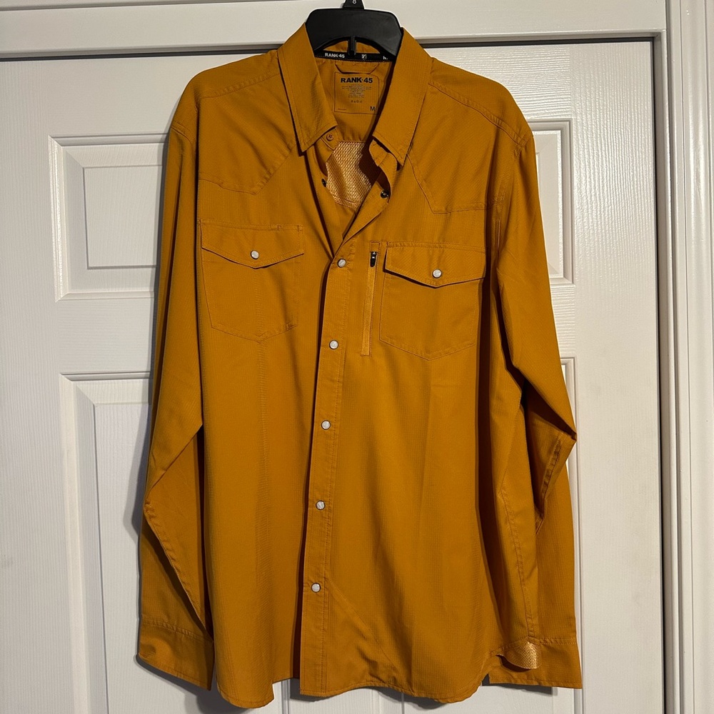 Men's Mustard Dress Shirt